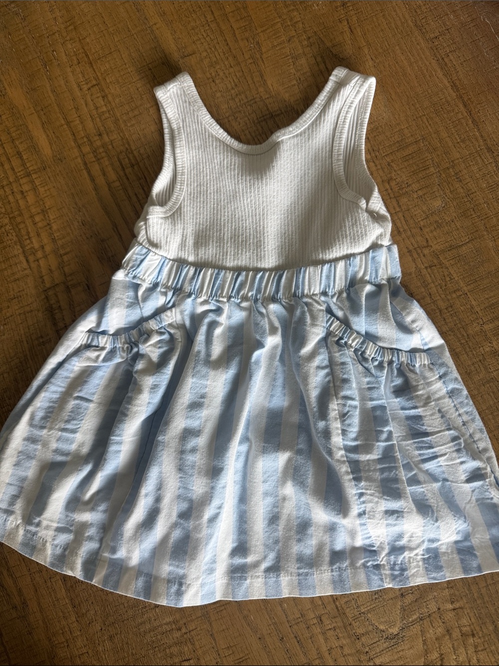 Zara White Tank Top with Light Gray Stripes